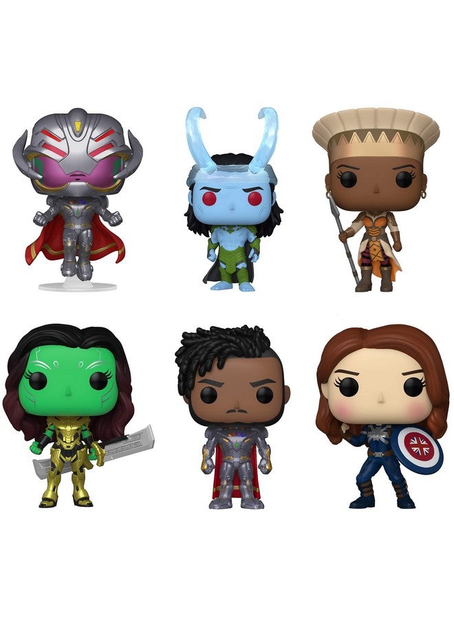 Funko Funko Pop! Marvel: What If...? Set - 6 Figure Set: Infinity Ultron, Frost Giant Loki, Queen General Ramonda, Gamora with Blade of Thanos, Infinity Killmonger Reaching, and Captain Carter Stealth Suit  - Image 1