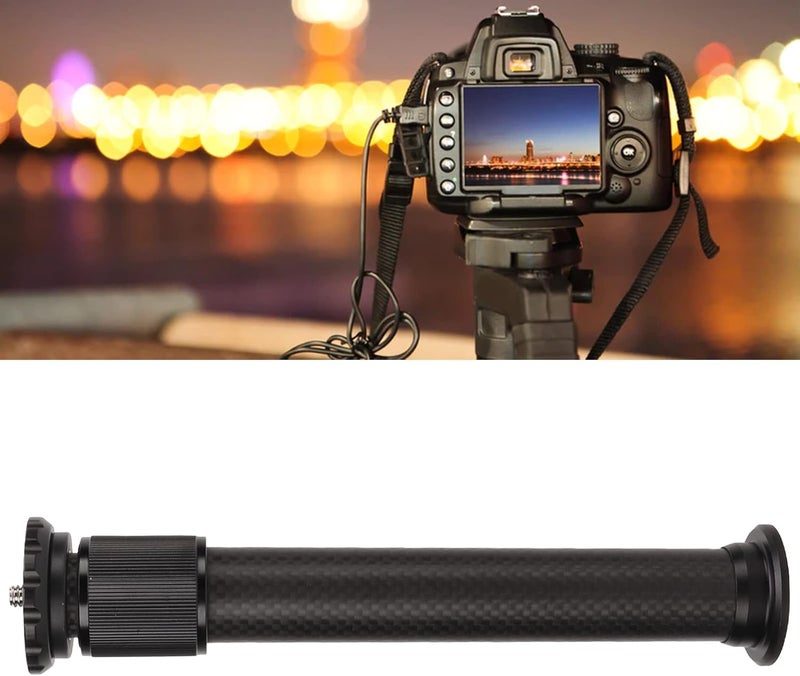 Carbon Fiber Tripod Extension Tube 2 Section Lightweight Durable Adjustable Height Center Column Extender for Photography Videography Stabilizer Action Camera Aluminum Alloy - Image 5