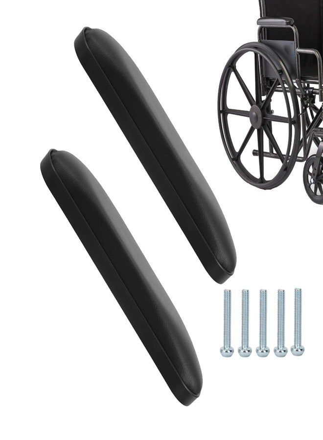 Migeek Padded Armrests for Wheelchair, Universal Arm Pads Replacement Black 10-1/4“ Suitable for Most Brands of Wheelchairs(10-1/4"(2pcs)) - Image 1