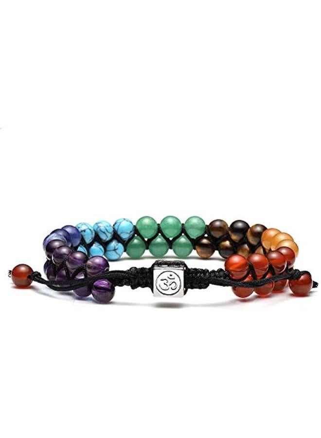 Arabest Bead Chakra Bracelet 7 Chakras Healing Crystals Bracelet Yoga Stone Beads Bracelets Meditation Relax Anxiety Bangle for Womens Mens - Image 3