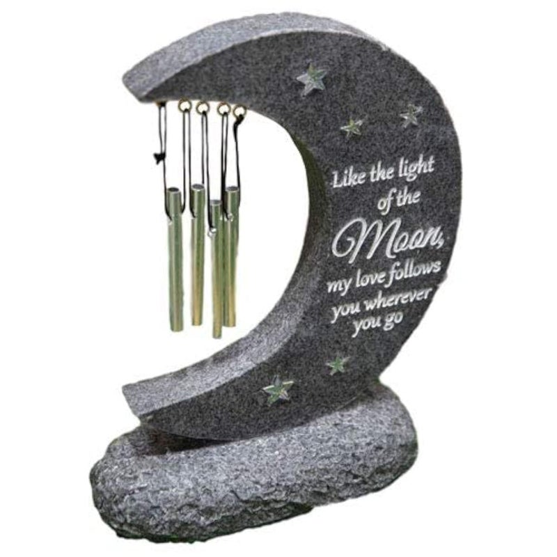 Graveside Memorial Wind Chime Outdoor Moon Love Design Remembrance Tribute Grave Memory Gift TY138
