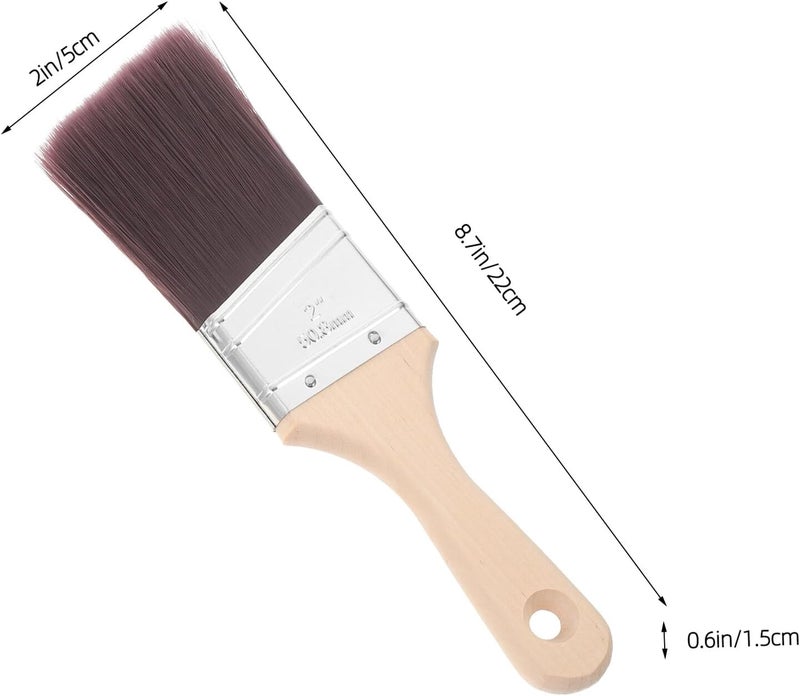 3pcs Angled Paint Brushes with Wooden Handles Reusable Oil and Wall Painting Brushes for Home and Industrial Use Art Painting - Image 2