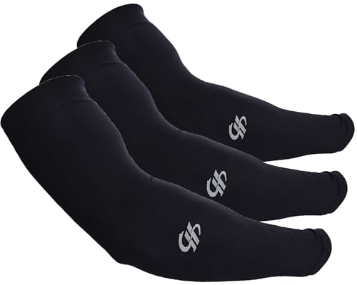 HOPESHINE Cooling Compression Arm Sleeves UPF50+ UV Protection for Men Women Cycling Driving Outdoor Tattoo Cover Up 3-Pairs - Image 1