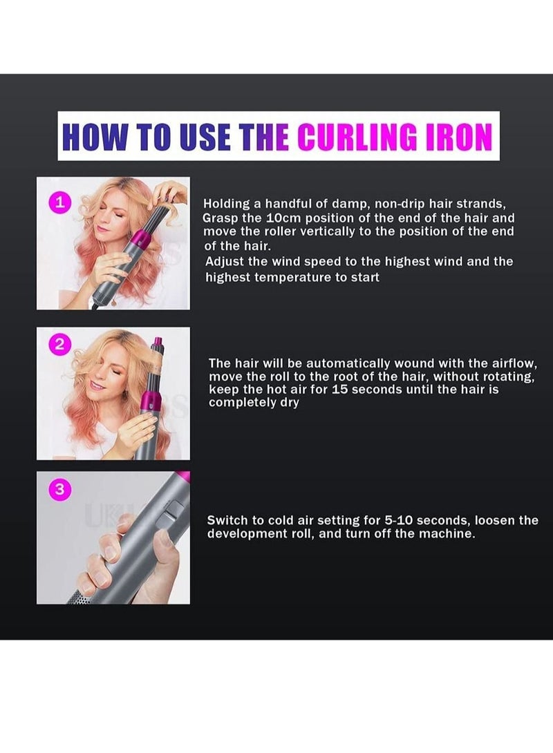 ELTRAZONE Hair Dryer Brush 5 In 1 Hair Blower Brush Hot Air Styler Comb One Step Hairdryer Electric Blowing Hair Dryer Auto Curling Iron - Image 5