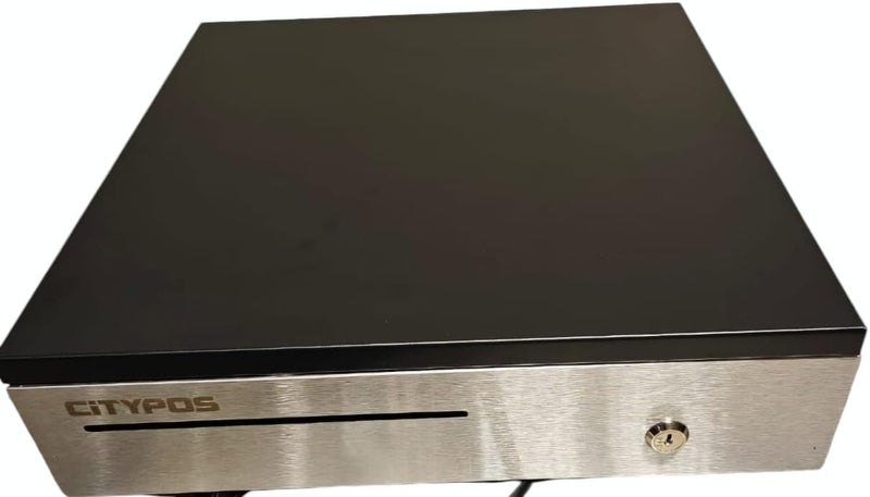 سيتي بوس درج نقود - أسود - قفل بمفتاح - سطح الطاولة - معدن - محمول - صندوق نقود - 6 صناديق - Image 3