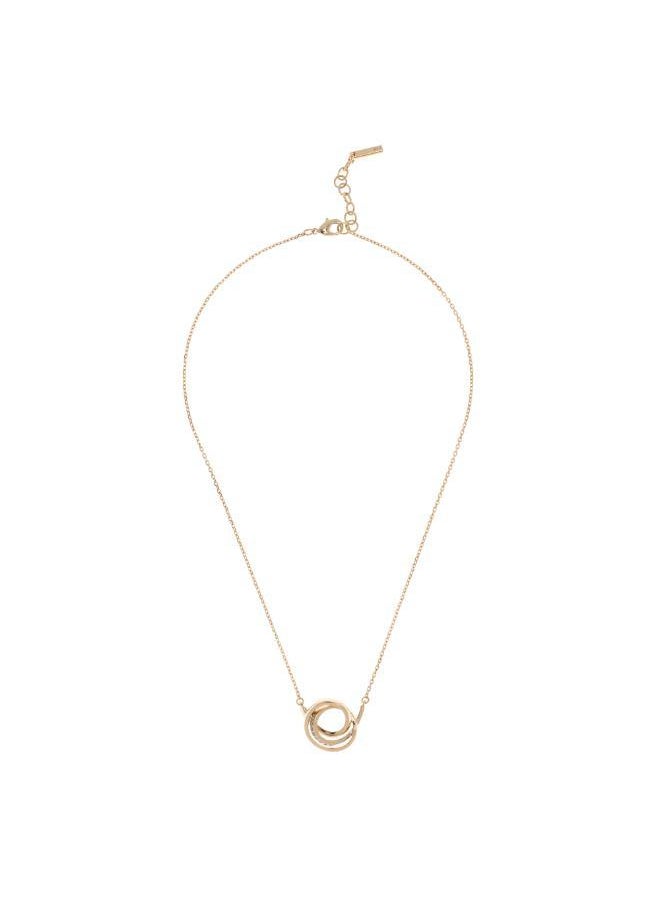 Karen Millen - Crystal Ribbon Pendant Necklace - Image 1