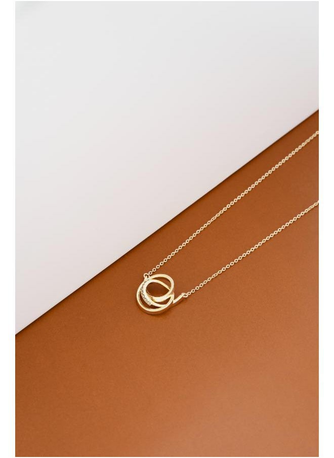 Karen Millen - Crystal Ribbon Pendant Necklace - Image 1