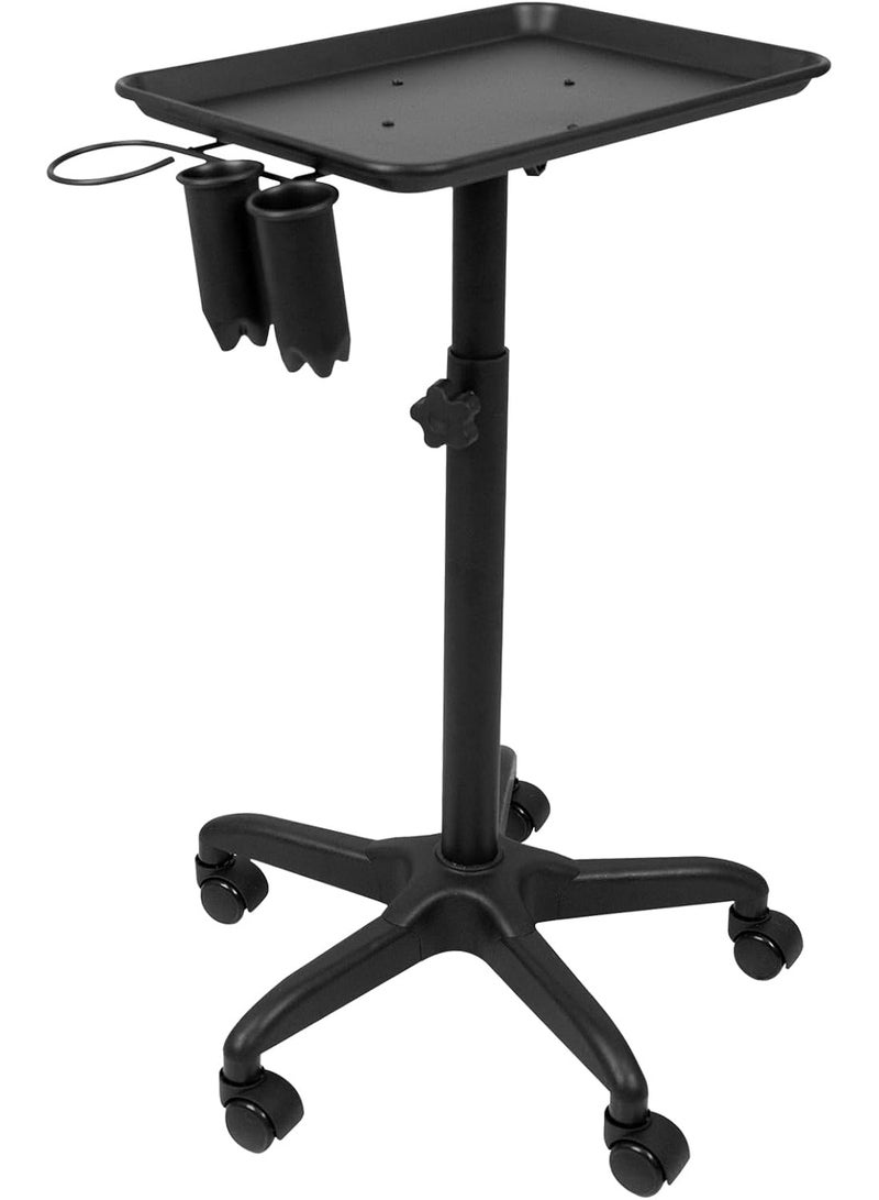 Meishida Salon Tray on Wheels, Adjustable Salon Rolling Tray for Hairstylist, Aluminum Trolly with Wheels, Salon Trolley Cart for Beauty, Salon Equipment - Image 1