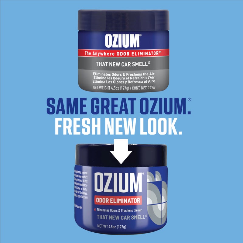 Ozium Ozium 4.5 Ounce 4 Pack Odor Eliminating Gel for Homes, Cars, Offices and More, New Car Smell  - Image 2