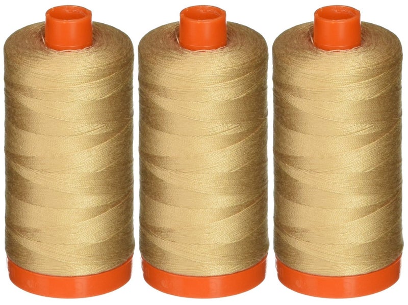 Aurifil 3-Pack - Aurifil Beige - A1050-2314 Mako Cotton Thread - Solid 50WT 1422Yds Each - Image 1