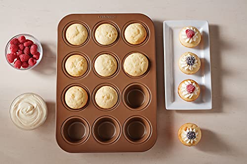 Calphalon أواني الخبز غير اللاصقة من سيمبلي كالفالون، صينية كب كيك/مافن، 12 كوب - Image 2