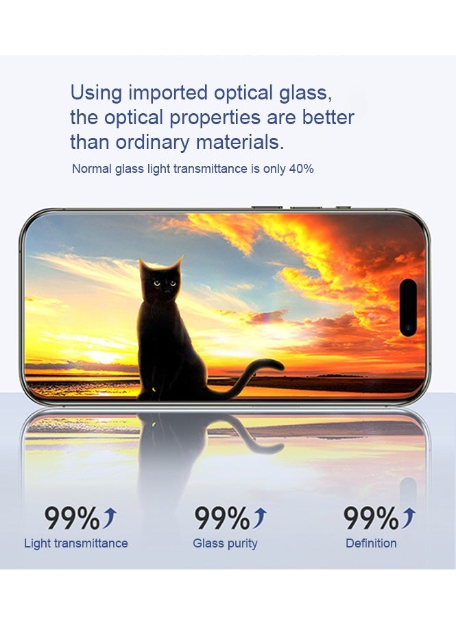 Exotic - iPhone 15 Pro Max - High Quality HD Screen Protector 【Full Coverage】【Military-Grade Protection】 HD Clear, Anti-Fingerprint, 9H Tempered Glass Film for iPhone 15 Pro Max 6.7" - Image 1