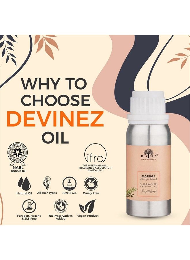 Devinez Moringa Seed Coldpressed Oil 100Ml 100% Pure Natural & Undiluted For Antiaging Natural Glow Fights Acne Black Heads And Dark Spots Moisturizes Scalp Stronger Hair Fights Dandruff & Split Ends - Image 4