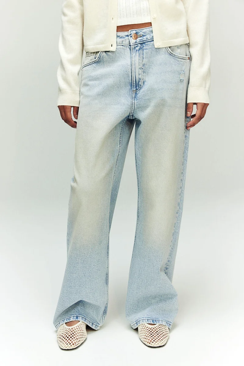 H&M Baggy Fit Bootcut Leg Jeans
