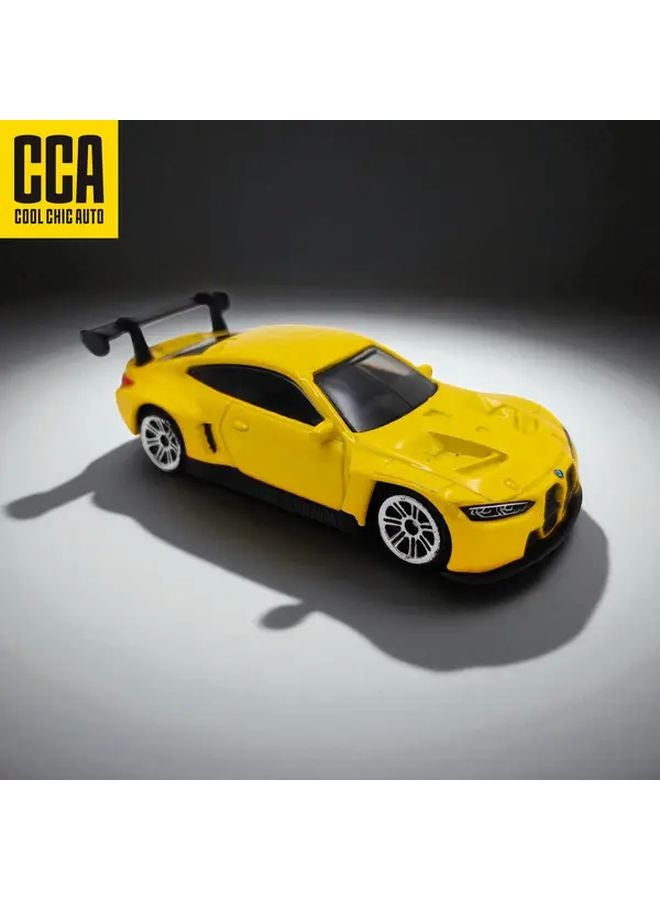 Yellow BMW M4 GT3 Alloy Car Model Realistic Collectible Mini Toy Gift - Image 1