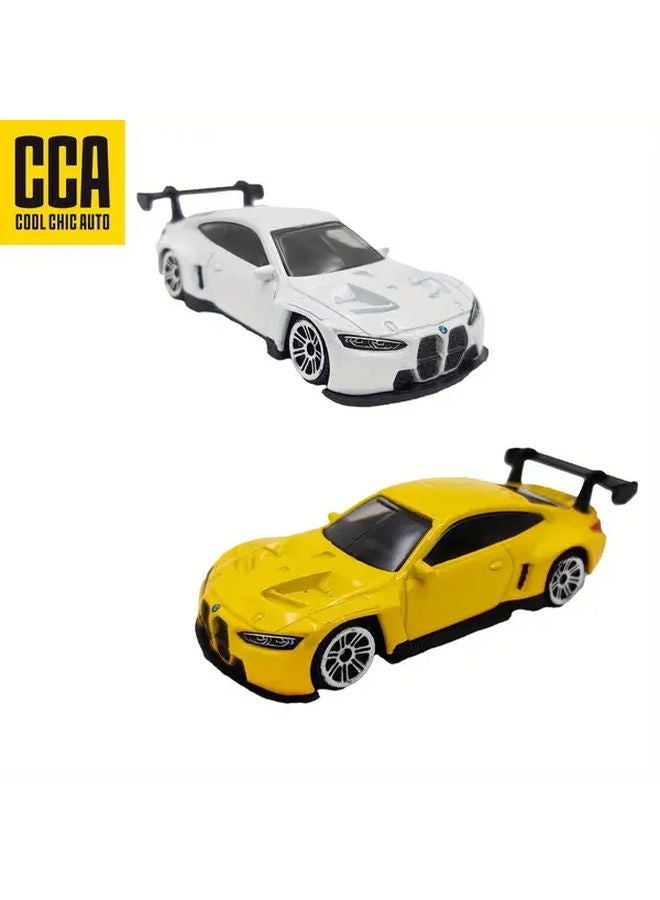 Yellow BMW M4 GT3 Alloy Car Model Realistic Collectible Mini Toy Gift - Image 2