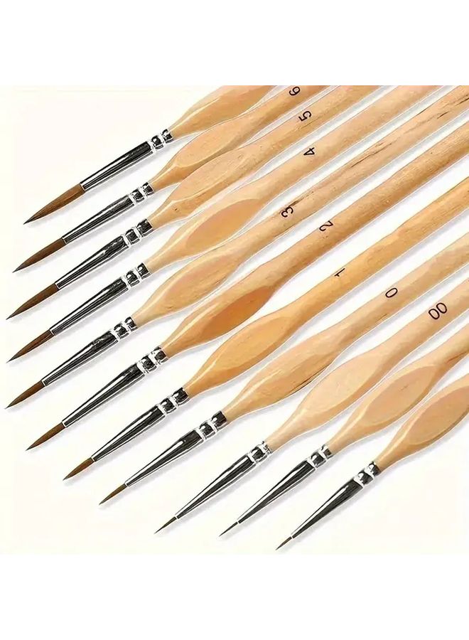 Professional 22 Piece Artist Brush Set Squirrel Hair Golden Tips for Acrylic Watercolor Oil Painting - Image 1