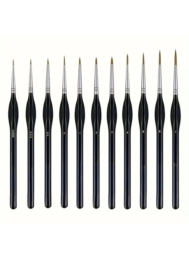 Professional 22 Piece Artist Brush Set Squirrel Hair Golden Tips for Acrylic Watercolor Oil Painting - Image 4