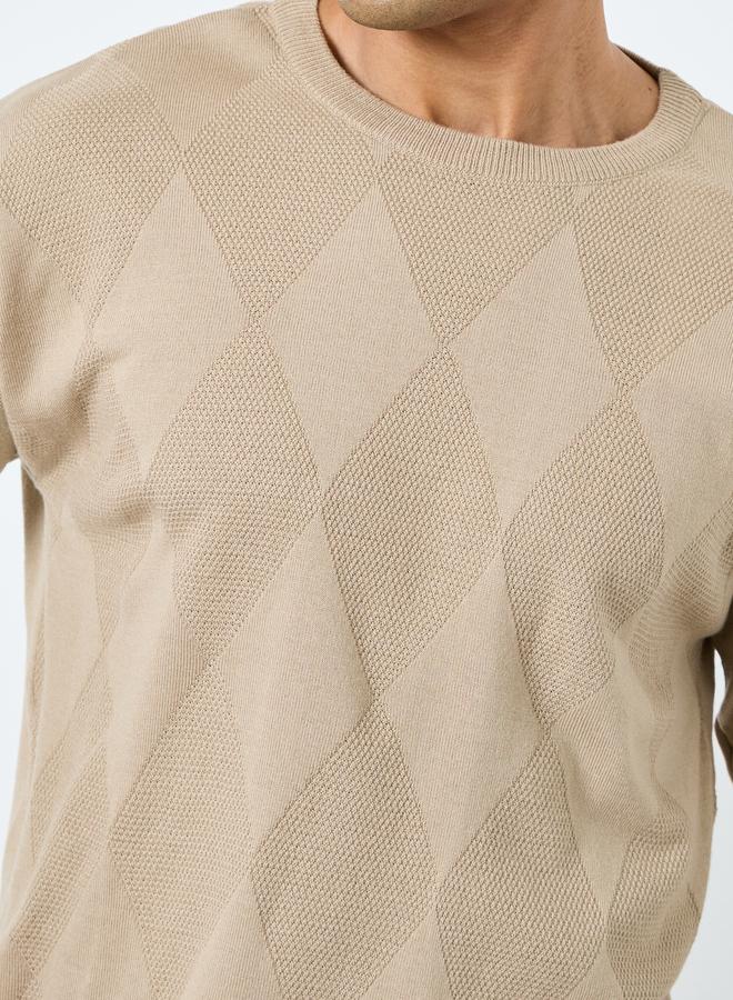 ستايلي سويتر بيج بنقشة الماس للرجال - Image 3