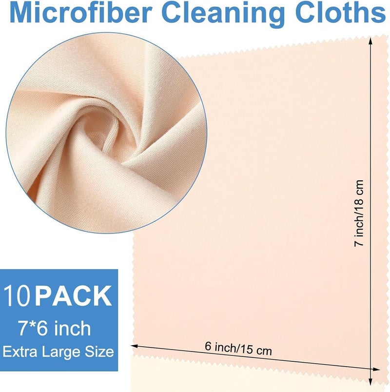 CERLINK مناديل تنظيف ميكروفايبر CERLINK (عبوة 6 قطع) لشاشات اللابتوب، الشاشات، لوحات المفاتيح، الهواتف، الكاميرات، الأجهزة اللوحية، النظارات الشمسية والمزيد - ناعمة، خالية من الوبر، مناديل قابلة لإعادة الاستخدام - ألوان عشوائية - Image 2