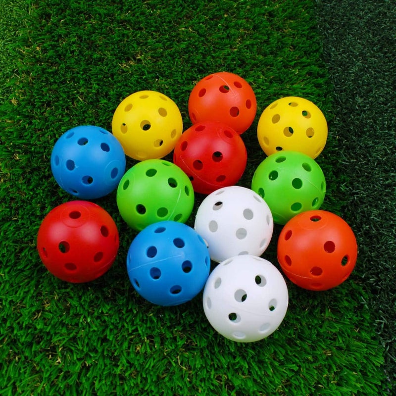 Crestgolf 50pcs Plastic Golf Training Balls – Airflow Hollow 40mm Golf Balls for Driving Range, Swing Practice, Home Use,Pet Play. … - Image 3