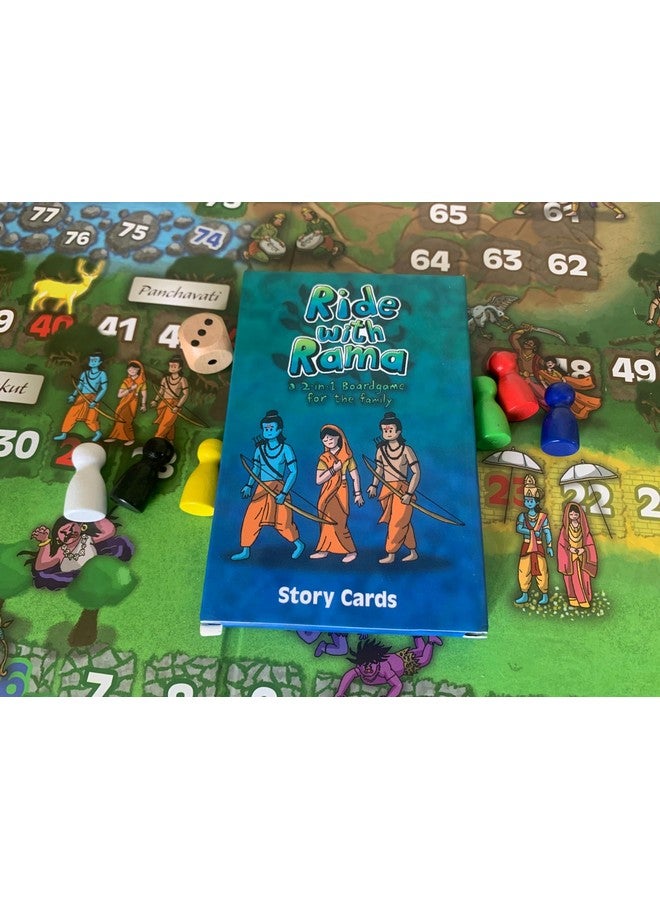 AVINYA Ride With Rama 2In1 Board Game For Adults And Kids 3+,Multicolor, Learn About Rama's Journey In Ramayana, Culturally Enriching And Engaging -Proudly Made In India - Image 5