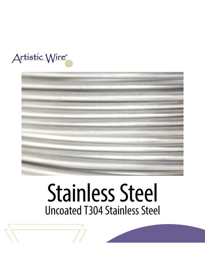 Artistic Wire Stainless Steel Craft Wire - 16 18 20 22 24 26 28 30 32 Gauge for Jewelry Making Supplies Shapeable T304 Wrapping Sculpture Crafts Beading Wire 22 Gauge Stainless Steel - Image 3