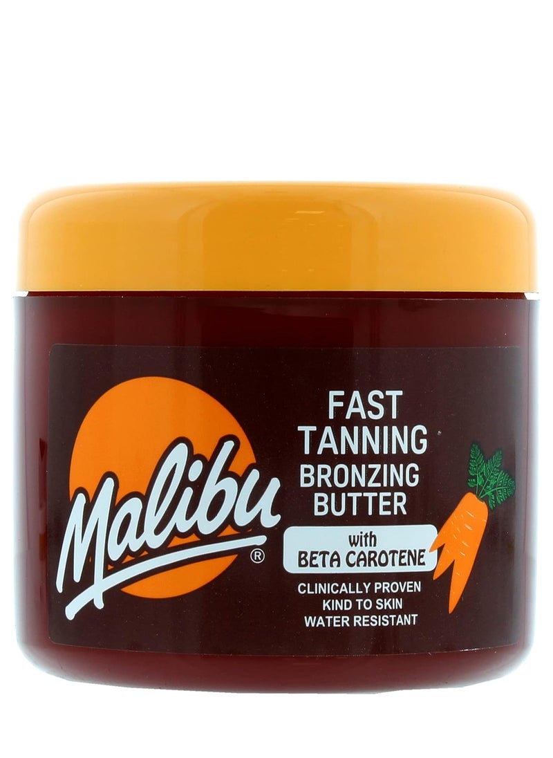 Malibu - Sun Bronzing Fast Tanning Body Butter with Beta Carotene, Tropical Coconut Fragrance, 300ml - Image 1