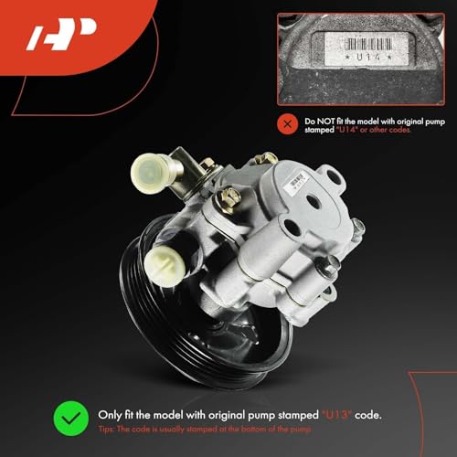 A-Premium Power Steering Pump, with Press-On Pulley, Not Nut Retained, Compatible with Toyota Camry 2002-2006 & Lexus ES300 2002-2003, ES330 2004-2006, 3.0L 3.3L, Replace # 44320-07012, PSP1282 - Image 2