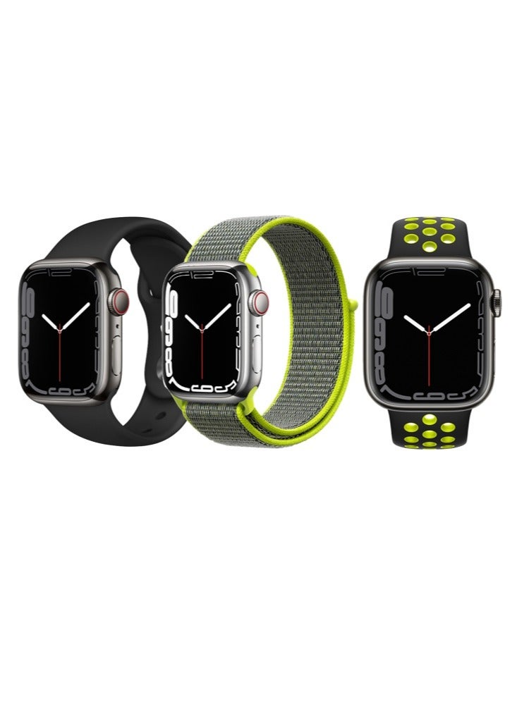 Perfii 3pcs Watch Bands Replacement for Apple Watch Strap Compatible with Apple Watch 49/46/45/44/42mm Series 10/9/8/7/6/5/4/SE/Ultra  - Image 1
