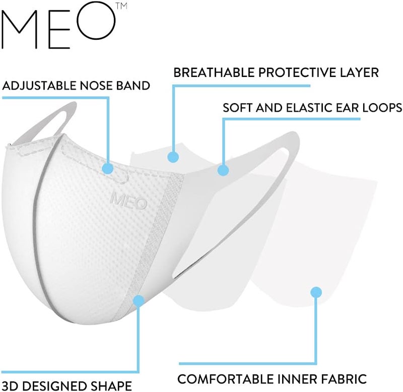 MEO X Disposable Face Mask - High Filtration High Protection, Breathable and Comfortable, 3 Pack - Image 4