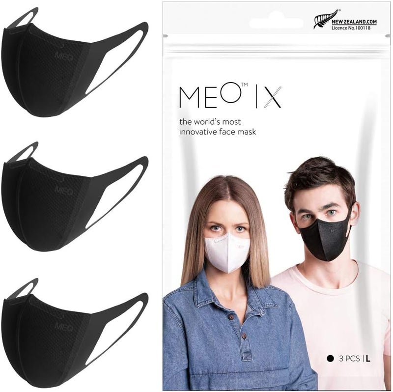MEO X Disposable Face Mask - High Filtration High Protection, Breathable and Comfortable, 3 Pack - Image 1