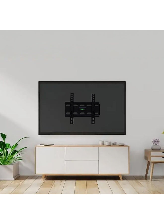 النجم الرئيسي حامل حائط ثابت للتلفزيون Prime Star PM 22FW لأجهزة التلفزيون LED/LCD/OLED/المنحنية مقاس 15-49 بوصة، رفيع ومنخفض، لون أسود غير لامع، يدعم حتى 25 كجم، بحد أقصى VESA 200x200 مم، متضمن مستوى الفقاعة - Image 4