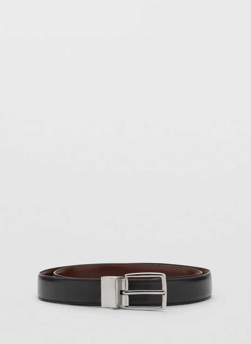 MANGO Reversible Suit Leather Belt