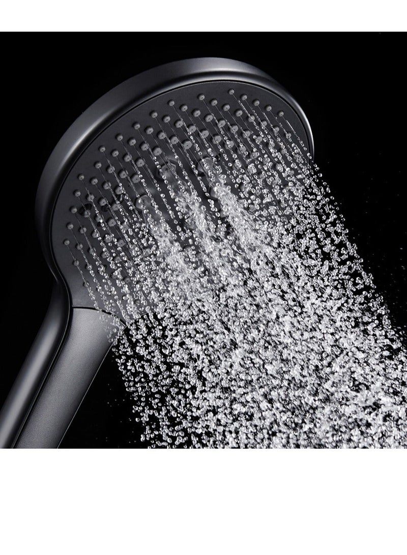 High-Pressure Shower Head with Handheld, 3 Mode Spray Showerhead, 5 Inch Large Face, Black Handheld Shower Head, Adjustable Shower Bracket Holder - Image 5