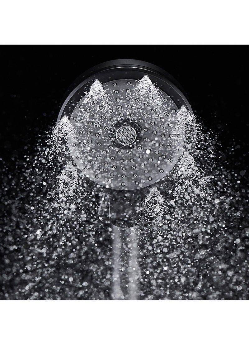High-Pressure Shower Head with Handheld, 3 Mode Spray Showerhead, 5 Inch Large Face, Black Handheld Shower Head, Adjustable Shower Bracket Holder - Image 2