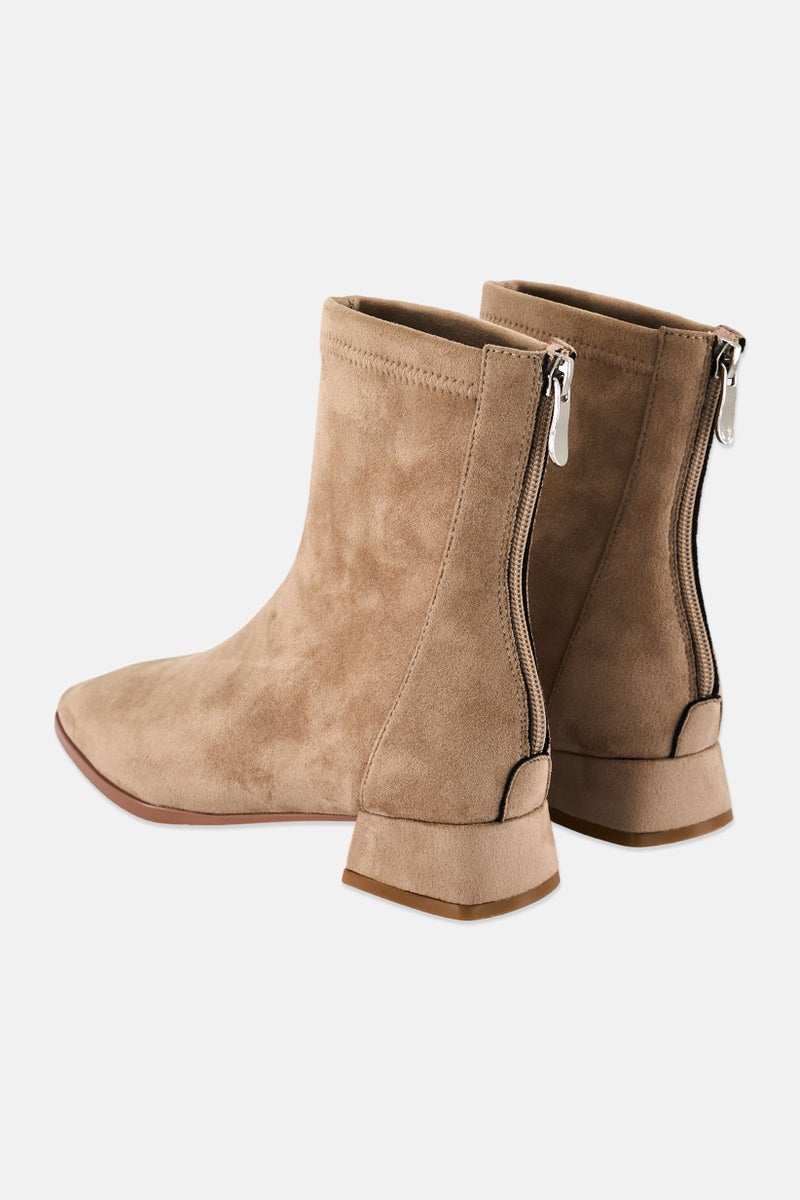 STEVE MADDEN Women Ention Faux Suede Boots, Khaki - Image 2