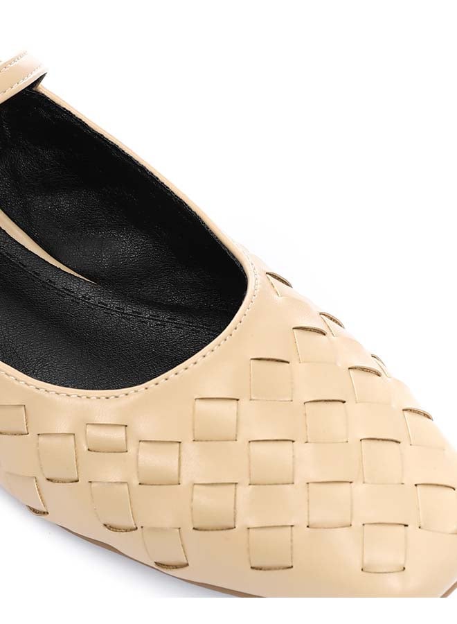 ديجافو باليه جلد بيج مع مشبك - Image 4