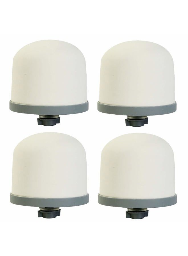 Huining 4-Pack Ceramic Dome Water Filter Replacement, 0.15 to 0.5 Micron, Pre-Filtration Unit Filter Media for Household Water Bucket Filtration System Water Pitcher - Image 1