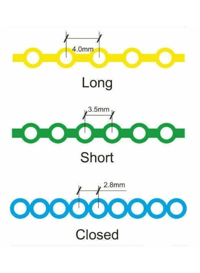 keemz Orthodontic Dental Elastic Ultra Power Rubber Chains for Braces Yellow Continuous - Image 2