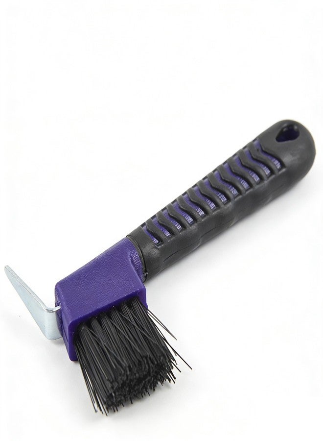 Youven Horse Hoof Pick with Brush, 2-in-1 Hoof Pick for Horses with Soft Grip Rubber Handle, Grooming Brush Tool for Horse Grooming Supplies(Purple) - Image 1
