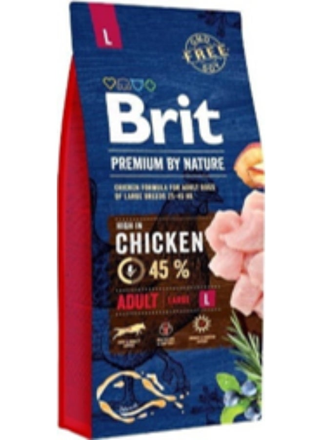 BRIT PREMIUM BY NATUREADULT DOG  LARGE 15 KG