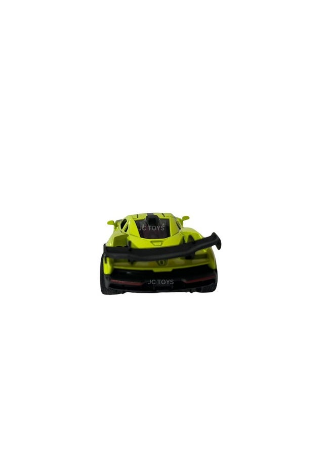 JC TOYS JC TOYS 1.43 Scale Metal Diecast Toy Car Racing Cars Pullback Friction Metal Toy Car Light and Sound (Green) 