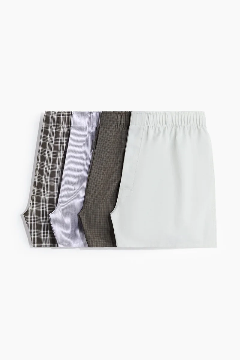 H&M  4-pack woven boxer shorts for Men | Best Price UAE