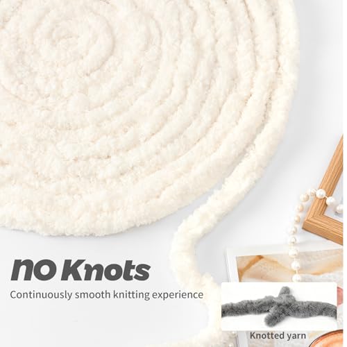 Sekafris 10 Pack Jumbo Chenille Yarn for Crocheting, #10 Super Bulky Baby Soft Yarn for Hand Knitting, 220 yds /70.5 oz Fluffy Chunky Knit Throw Blanket Yarn (Navy Blue) - Image 4