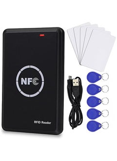 XiuWoo Smart Access Control Card Copier with 5 Writable Key Fobs Cards, RFID Reader Writer, 125KHz Card Duplicator, 13.56MHz Encrypted Card Decoder, NFC Tag Replicator, Contactless Smart ID Card  - Image 1