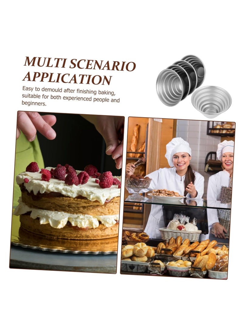 5pcs Cake Mold Set - Dariole Moulds, Muffin and Cupcake Baking Molds, Mini Chiffon Cake Pans, Aluminum Alloy Bakeware for Bread, Unique Bakeware Design - Image 4
