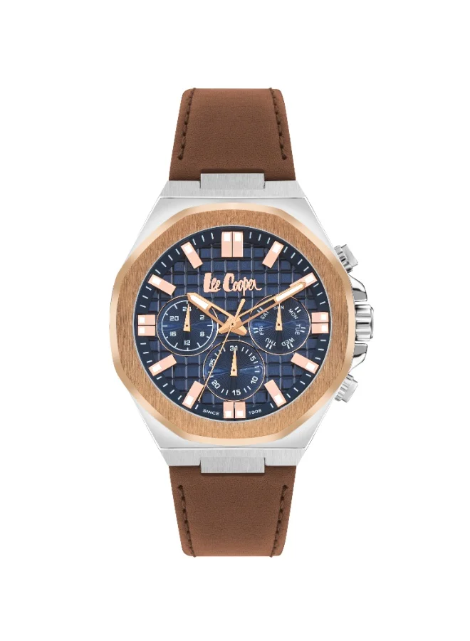 Lee Cooper Men's Leather Multi Function Watch LC07983.594 - 46 mm