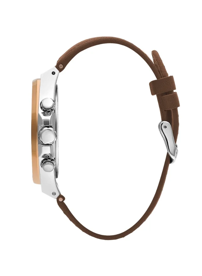 Lee Cooper Men's Leather Multi Function Watch LC07983.594 - 46 mm