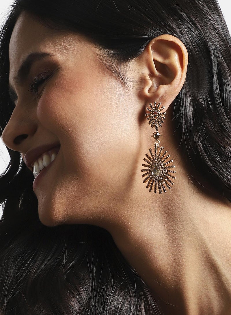 SOHI Maxi Crystal Artificial Drop Earring Jewellery - Image 1